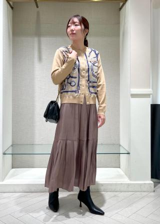 ROPÉ(ロペ) / 【高評価】【23AW】ヴィンテージスカーフ柄カーディガン