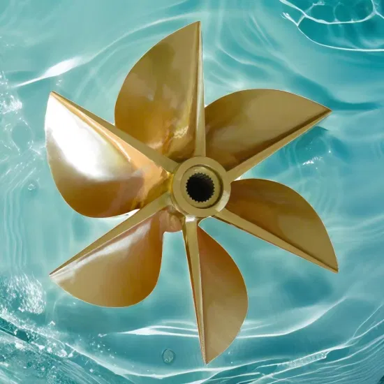 中国製 - ニアイ ブロンズ (Cu3) - 水ジェット推進 六枚羽根プロペラ