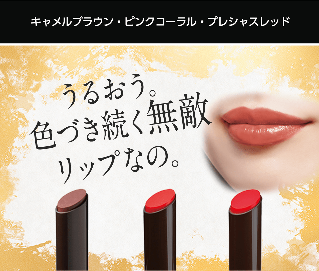 リップザカラー3種12点セット（キャメルブラウン・ピンクコーラル