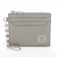 ロエベ アナグラム スクエア カードホルダー チェーン レザー カード