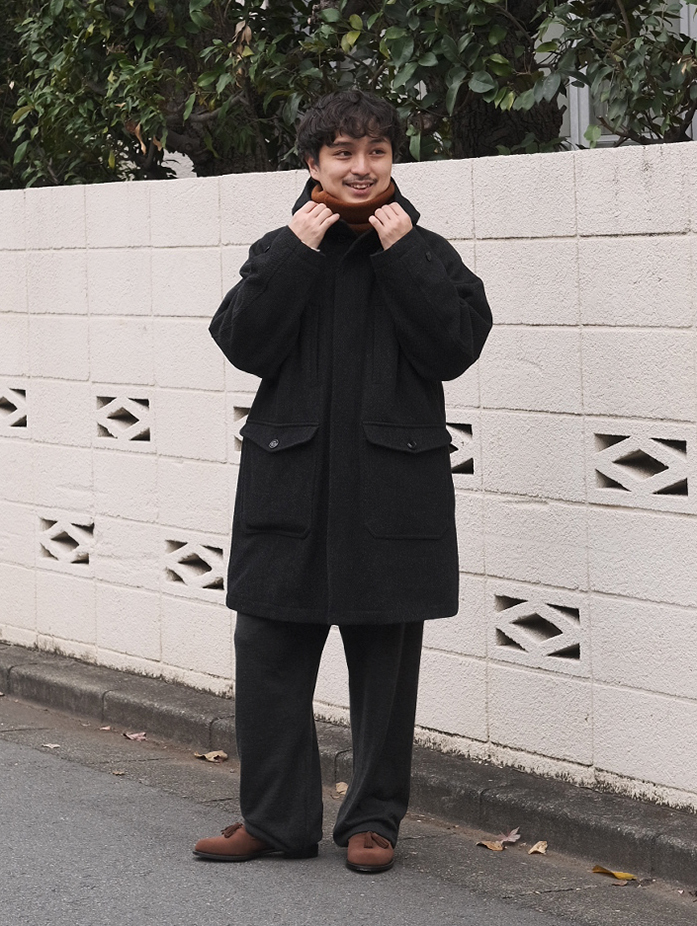 杢ウール コットンリネン フーデットコート｜nest Robe / CONFECT