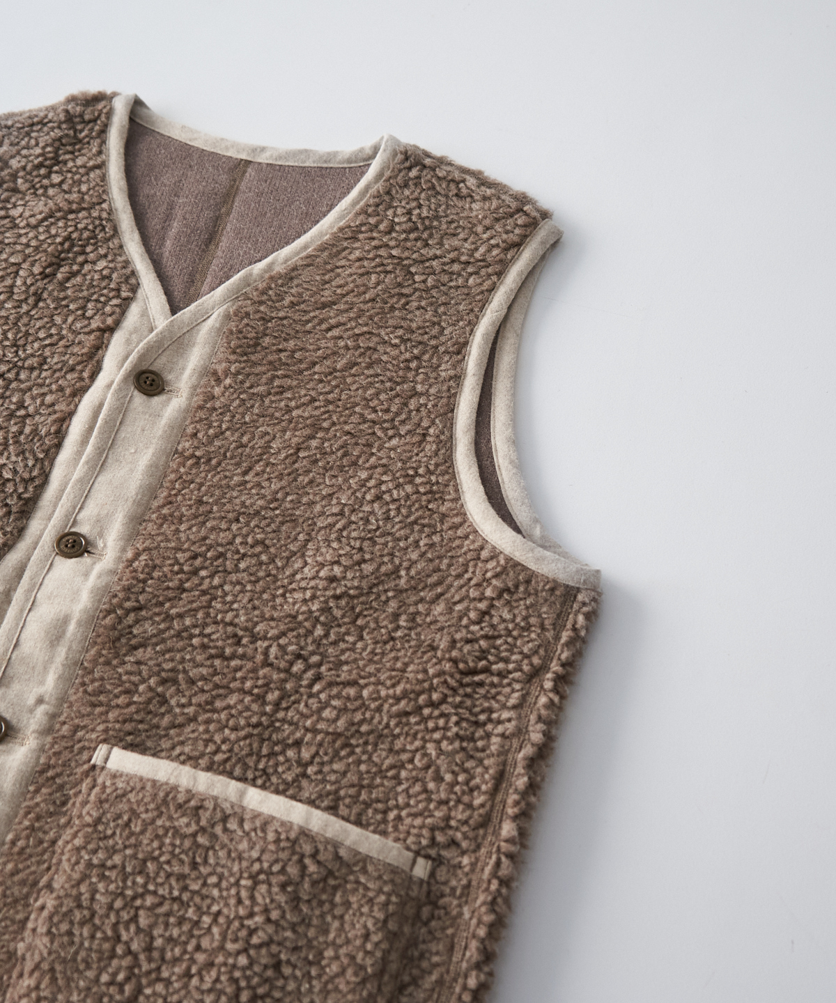 ウールコットン パイルベスト｜nest Robe / CONFECT ONLINE SHOP