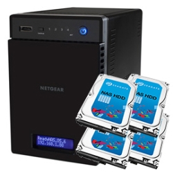 NETGEAR Inc. ReadyNAS 104 4ベイ デスクトップ型 3TB×4 【NAS専用HDD