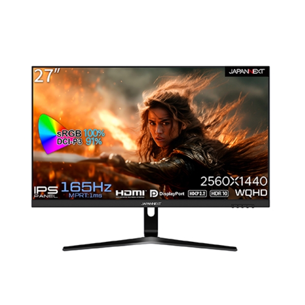 JAPANNEXT ゲーミング液晶ディスプレイ 27型/2560×1440/DP×1、HDMI×2