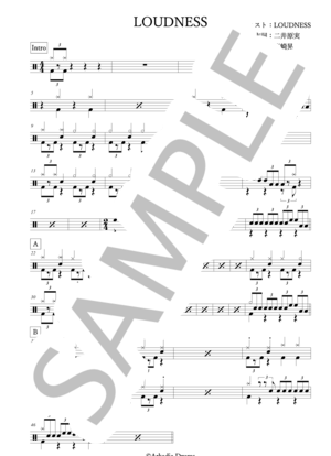 楽譜】LOUDNESS / LOUDNESS (ドラム / 初〜中級) - Piascore 楽譜ストア
