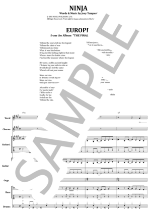 楽譜】ラウドネス / THE LAW OF DEVIL'S LAND バンド・スコア 楽譜