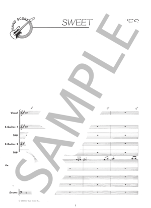 楽譜】SWEET MEMORIES / 松田 聖子 (バンドスコア / 初〜中級