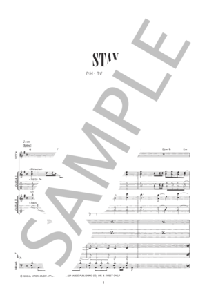 楽譜】STAY / LUNA SEA (バンドスコア / 中級) - Piascore 楽譜ストア