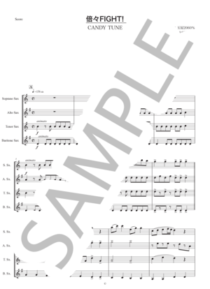 楽譜】倍倍FIGHT！ / CANDY TUNE (アンサンブル木管 / 中〜上級
