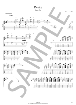 楽譜】DESIRE / LUNA SEA (バンドスコア / 中級) - Piascore 楽譜ストア