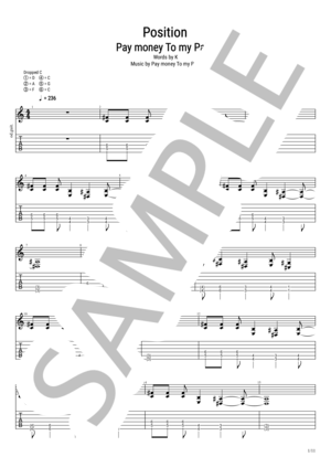 Pay money To my Pain | 楽譜一覧 - Piascore 楽譜ストア