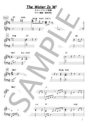 楽譜】GRAPEFRUIT MOON / WAITS・TOM (ピアノソロ / 中〜上級