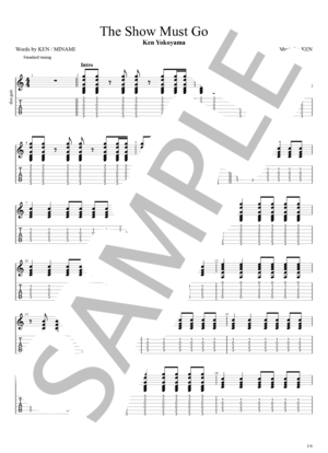 楽譜】PUNK ROCK DREAM / Ken Yokoyama (エレキギター / 中級