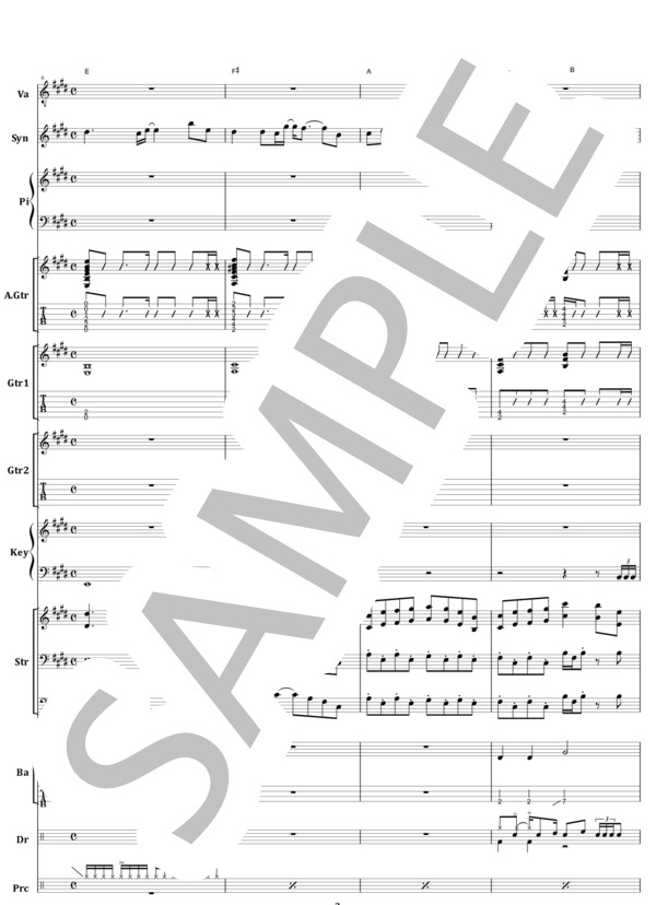 楽譜】back number / クリスマスソング バンド・スコア from68 / back