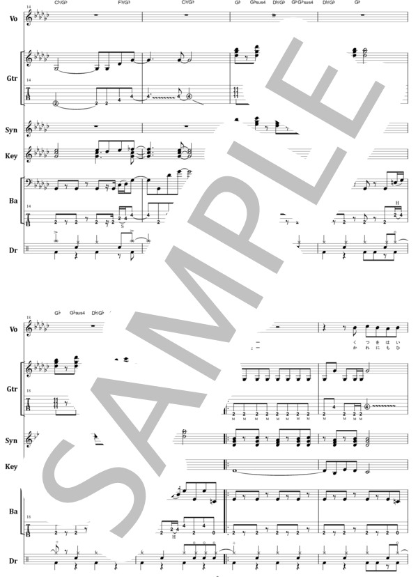 楽譜】プリンセス・プリンセス / 19 GROWING UPバンド・スコア from68