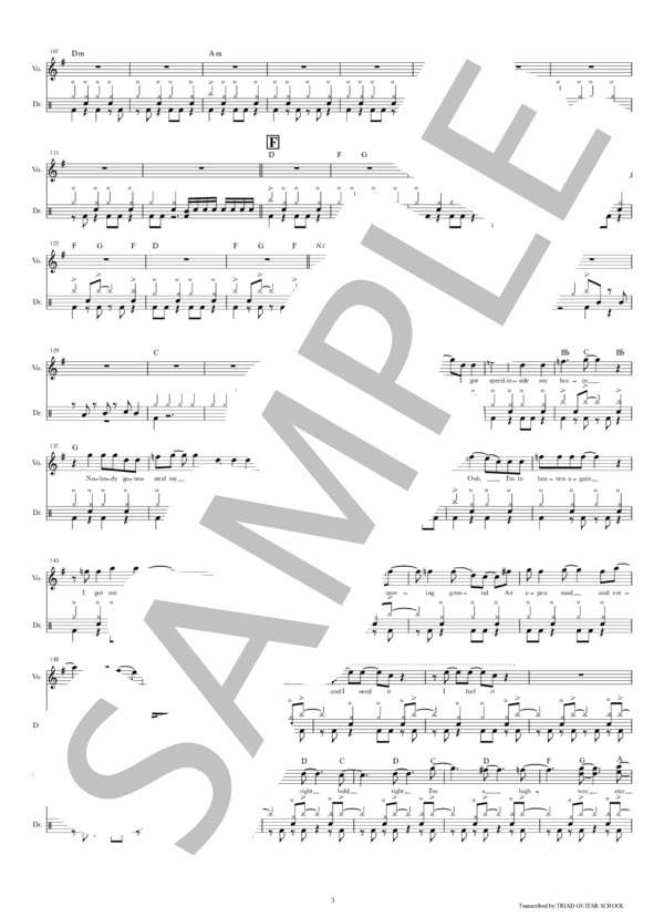 楽譜】Highway Star / ドラムスコア / DEEP PURPLE (ドラム / 中級