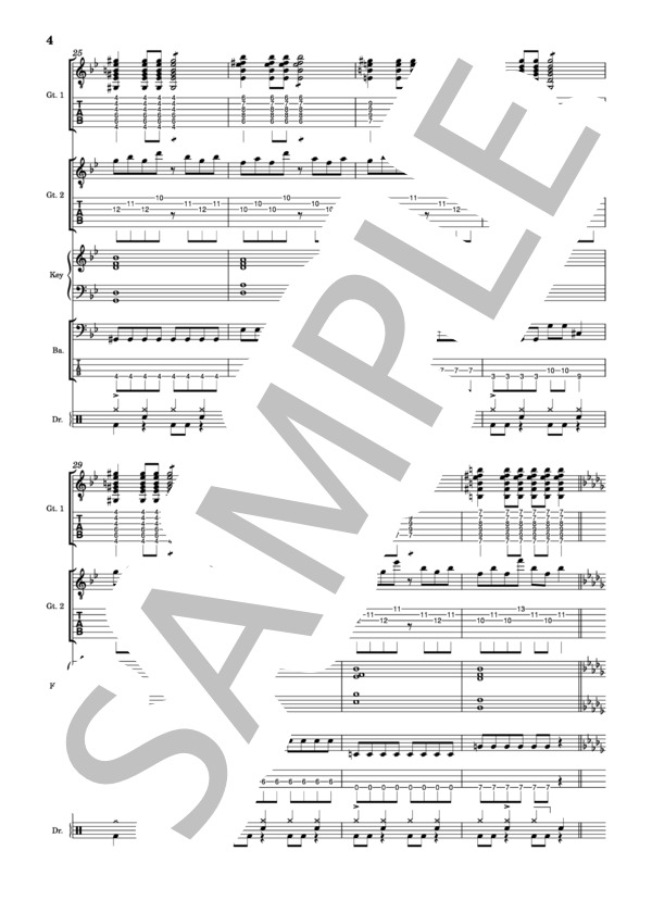 楽譜】ツキマシテハ / Mrs. GREEN APPLE (バンドスコア / 中〜上級