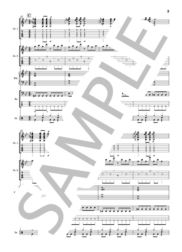 楽譜】ツキマシテハ / Mrs. GREEN APPLE (バンドスコア / 中〜上級