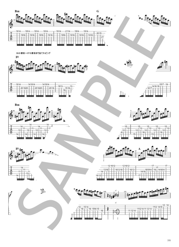 楽譜】SOLDIER OF FORTUNE / LOUDNESS (エレキギター / 中〜上級