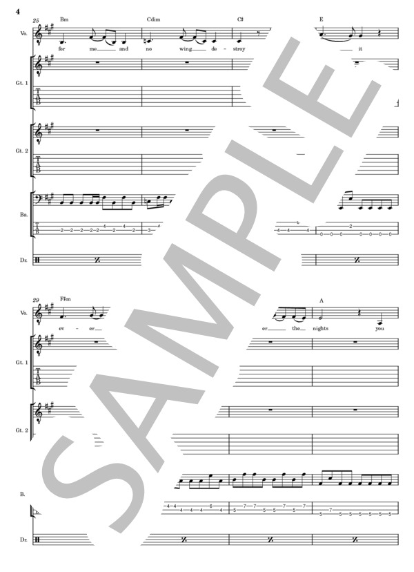 楽譜】Ledger / WHITE ASH (バンドスコア / 入門〜初級) - Piascore