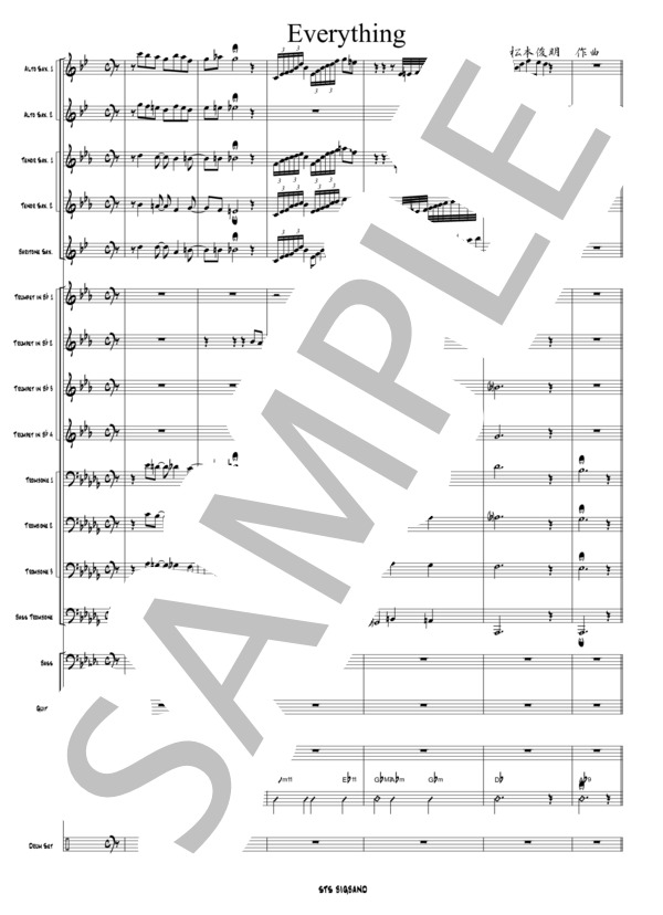 楽譜】Everything ビッグバンド楽譜 / MISIA (ビッグバンド / 中〜上級