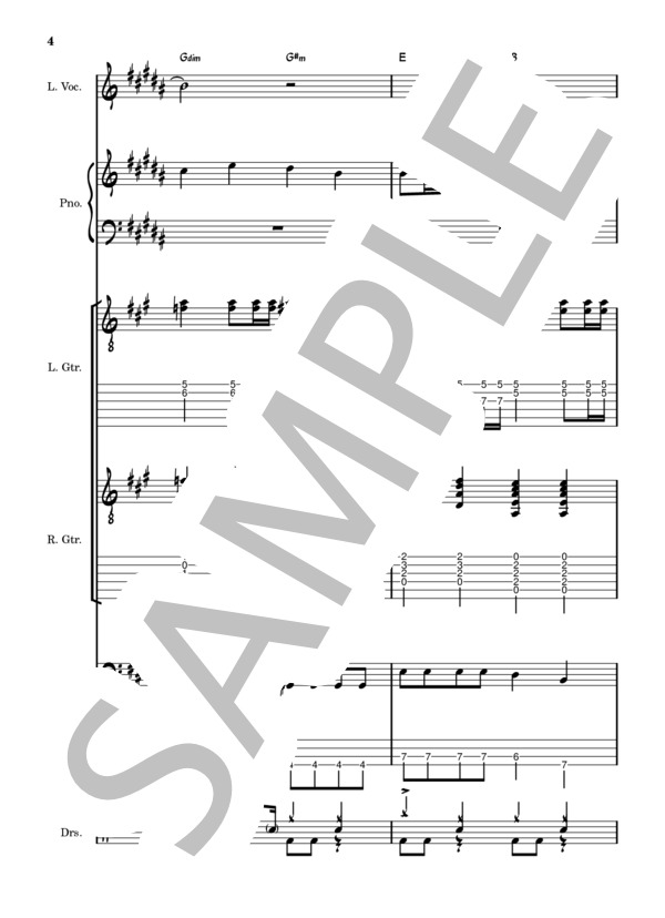 ☆楽譜/エイビーズ/タブ譜/バンドスコア/ギタースコア/AB'S/元