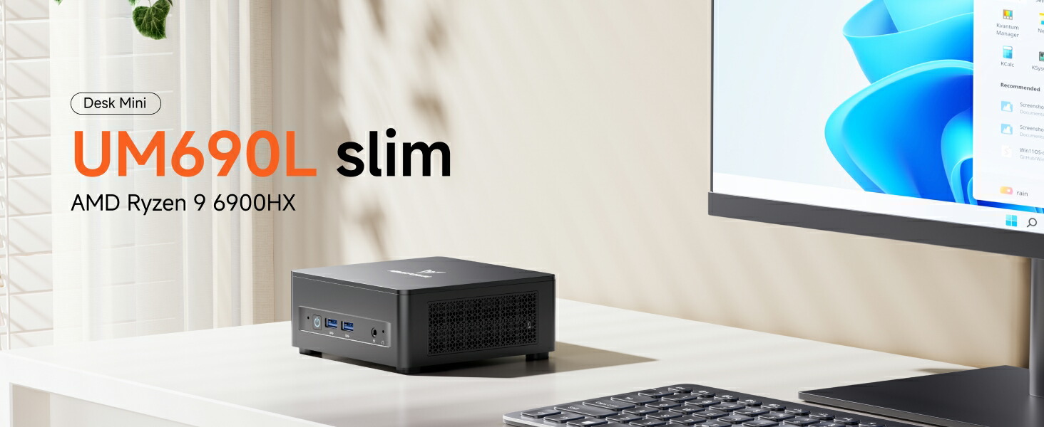 楽天市場】【☆20％クーポン】MINISFORUM UM690L Slim ミニpc AMD