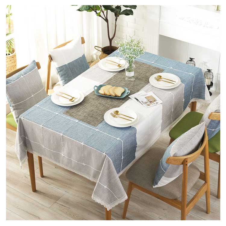 楽天市場】テーブルクロス リネン 布 撥水 配色 おしゃれ テーブル