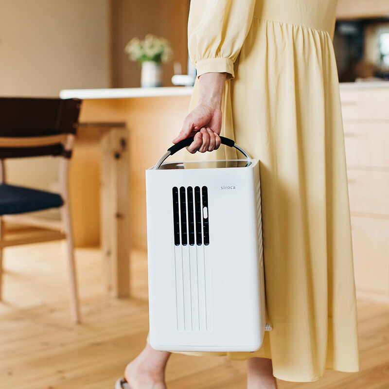 楽天市場】siroca シロカ 除湿機能付きポータブルクーラー ホワイト