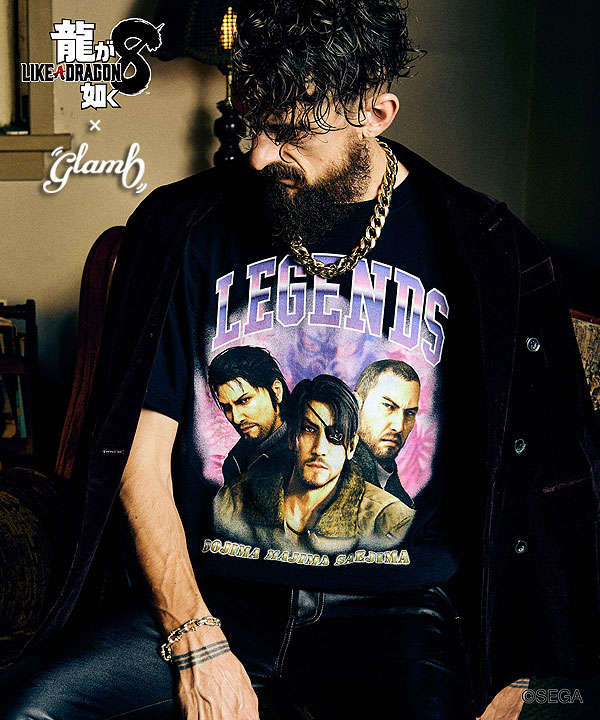 glamb×龍が如く8 glamb グラム 3 Legends T-shirts