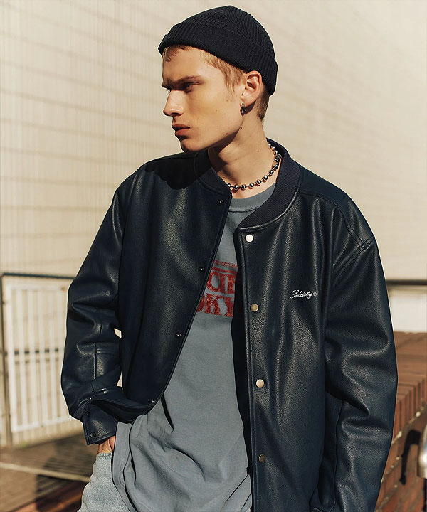 楽天市場】SUBCIETY サブサエティ FAKE LEATHER STADIUM JKT subciety