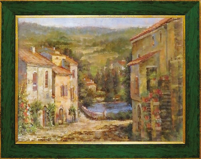 楽天市場】絵画 ロンゴ パティオ ガーデン2/インテリア 額入り 額装込