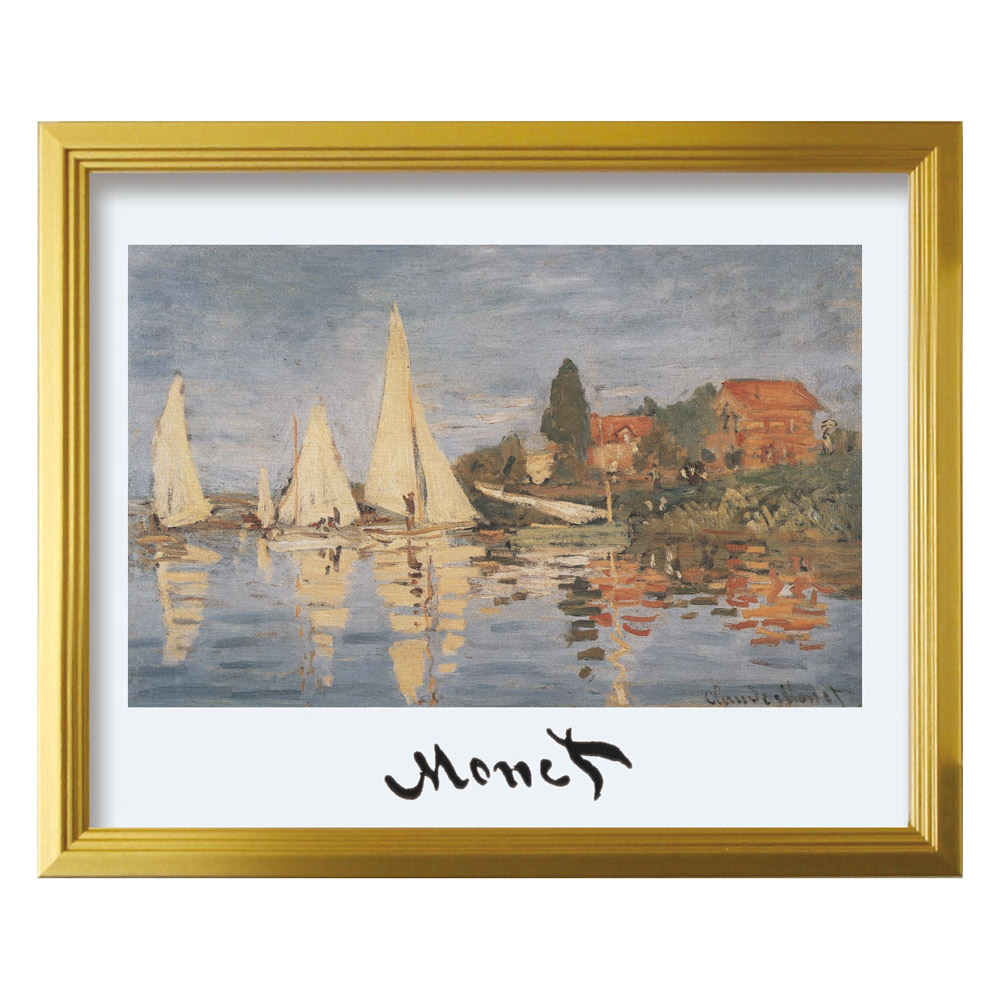 モネ 湖畔 ヨット 模写 モネ湖畔ヨット模写