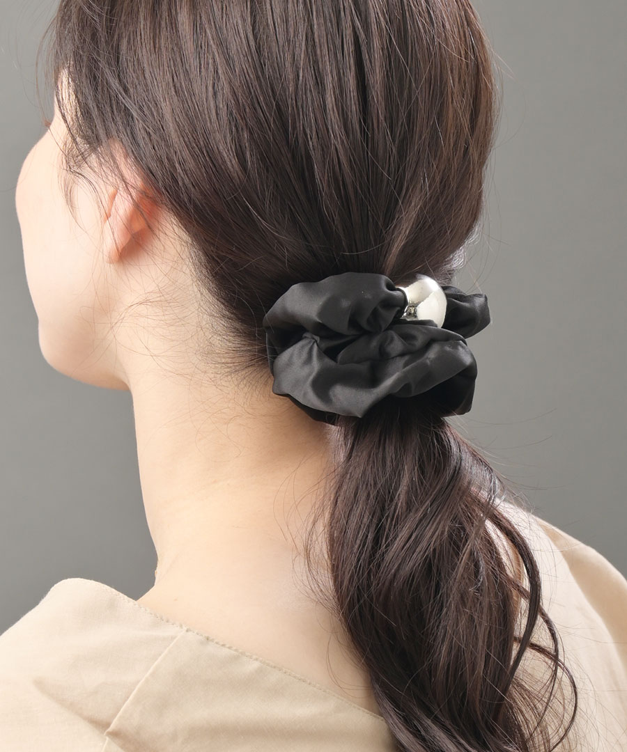 ◇ネコポス送料無料◇メタルボール付きサテンシュシュ HS-202【mbgt