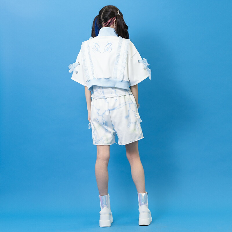 楽天市場】[半袖]クラゲサイバー ジャケット ブルゾン クロップド 原宿