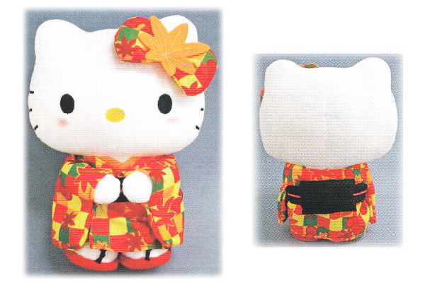 ヤマダモール | 【ハローキティ】ぬいぐるみ【紅葉着物S 市松
