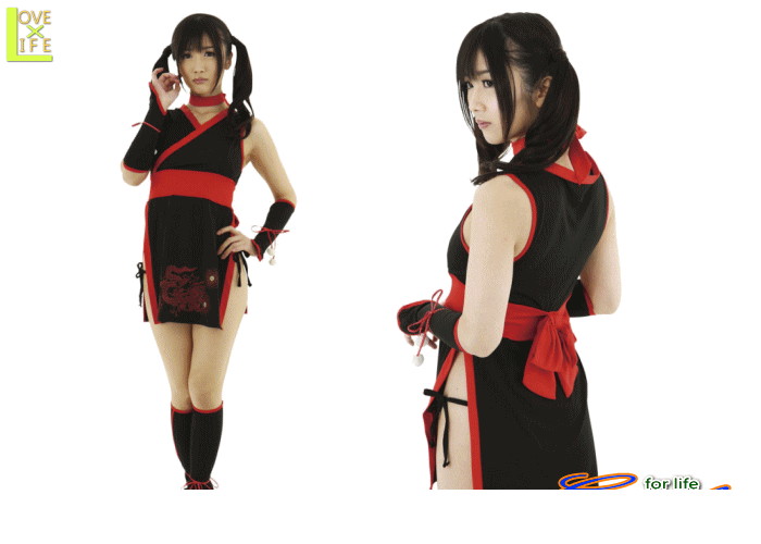 ヤマダモール | レディ A032(G)3BK くのいち 忍者忍者 着物 くノ一