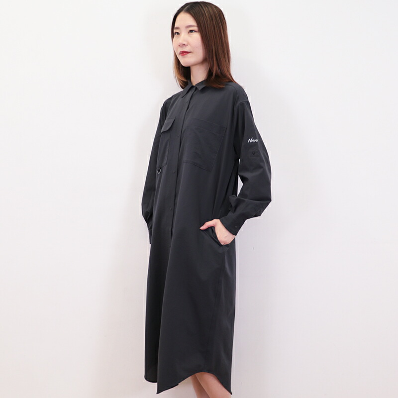 NANGA ナンガ NW2412-1H202-B ドットエア コンフィー シャツワンピース