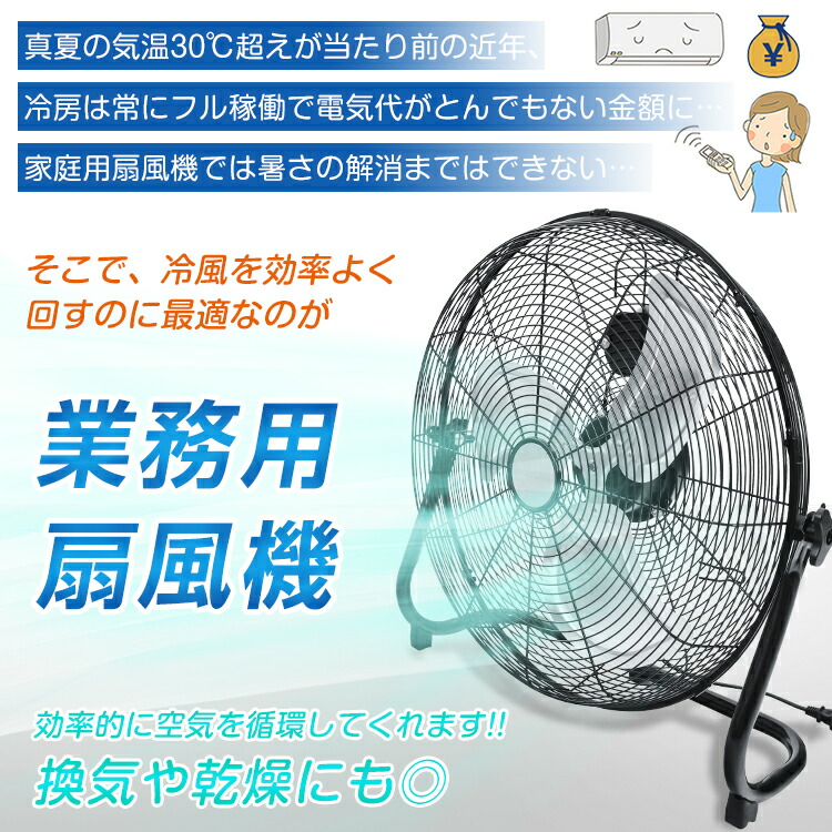楽天市場】【送料無料】 扇風機 業務用 首振り 工業扇 工場用 大型