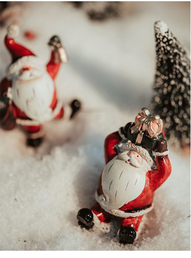 楽天市場】4枚セット クリスマス飾り 置き物 サンタクロース 雪だるま