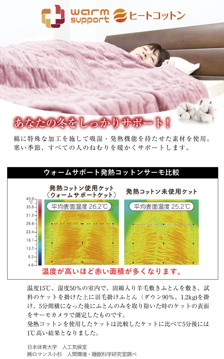 楽天市場】毛布 ロマンス小杉 ヒートコットンケット シングルサイズ