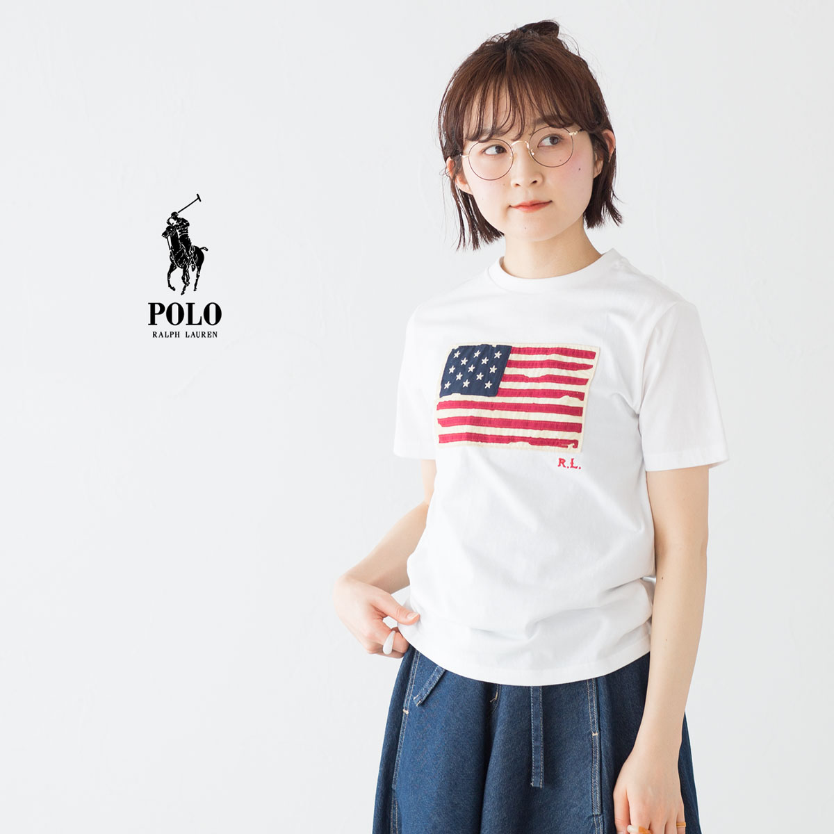 ポロ ラルフローレン 星条旗 コットン Tシャツ POLO RALPH LAUREN