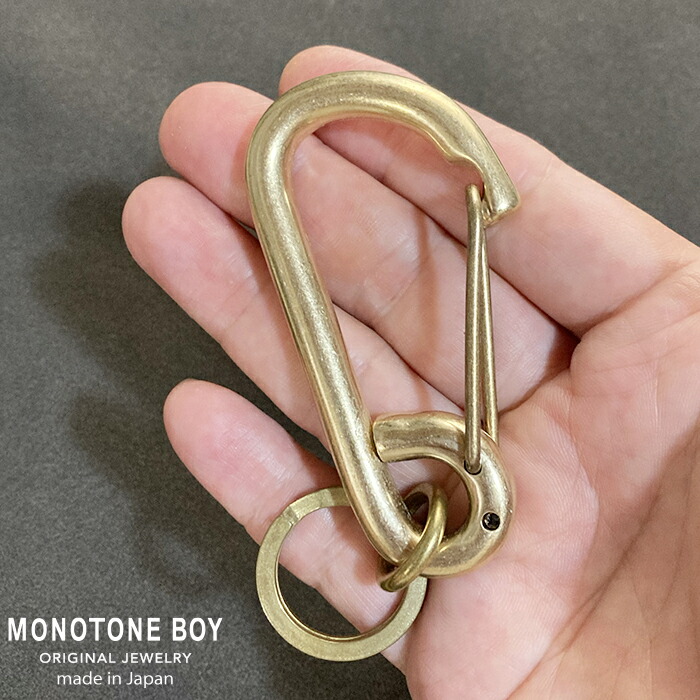 楽天市場】日本製 真鍮 カラビナ キーホルダー キーリング 特大サイズ