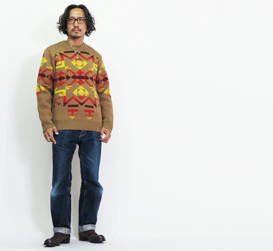 楽天市場】JELADO ジェラード ネイティブジャガード柄 クルーネック