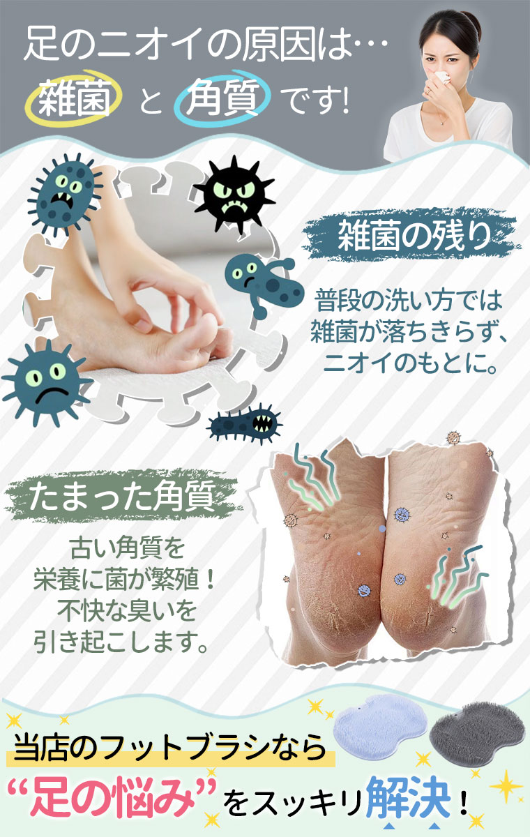 楽天市場】【手洗いでは感じられない】フットブラシ 足裏ブラシ バス