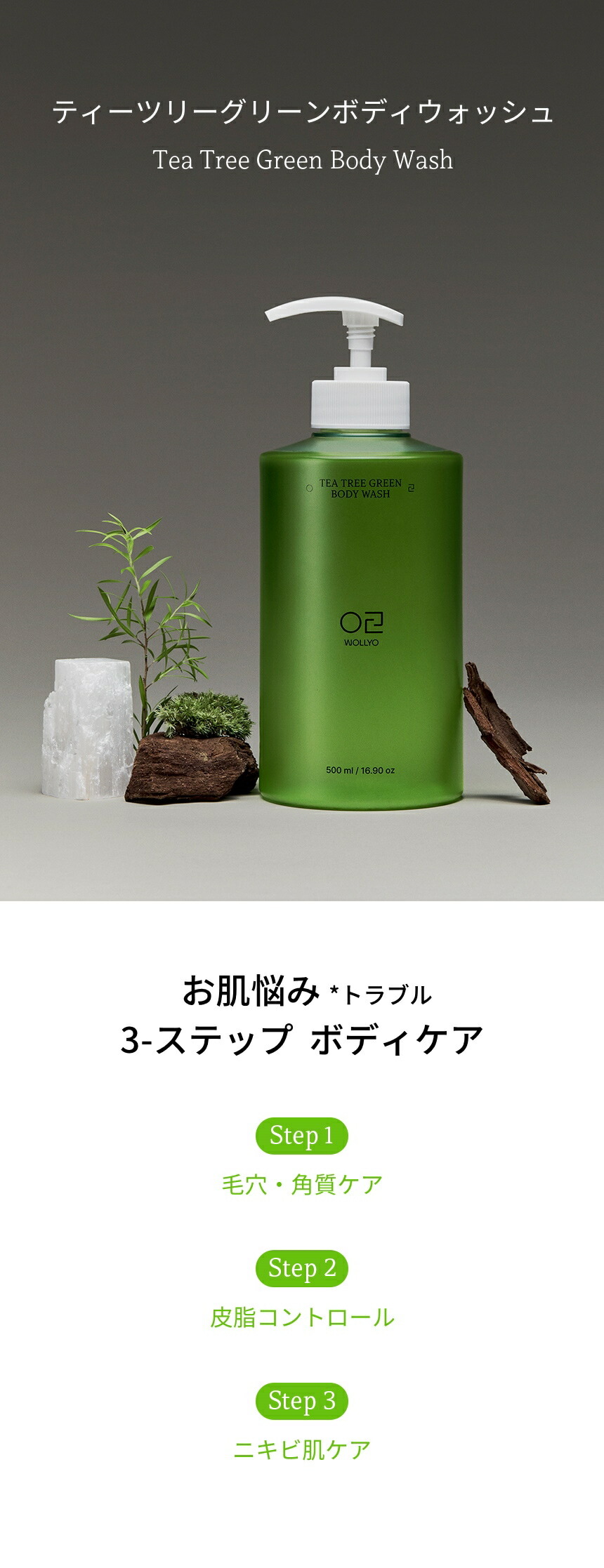 楽天市場】原料工房 ティーツリーグリーン ボディウォッシュ 薬用