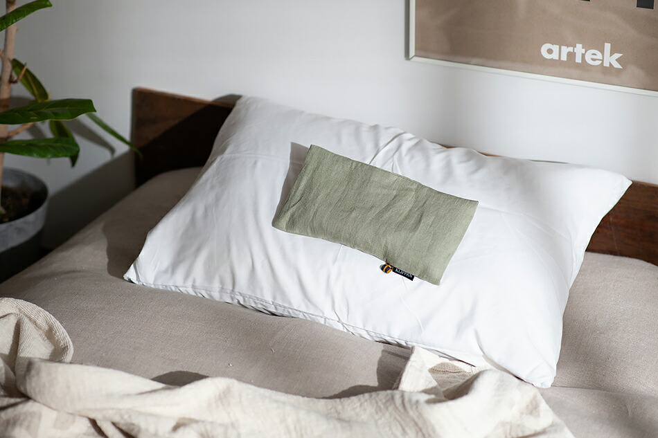 麦の温冷 ネックピロー・アイピロー ウォッシュドリネン（クリッパン