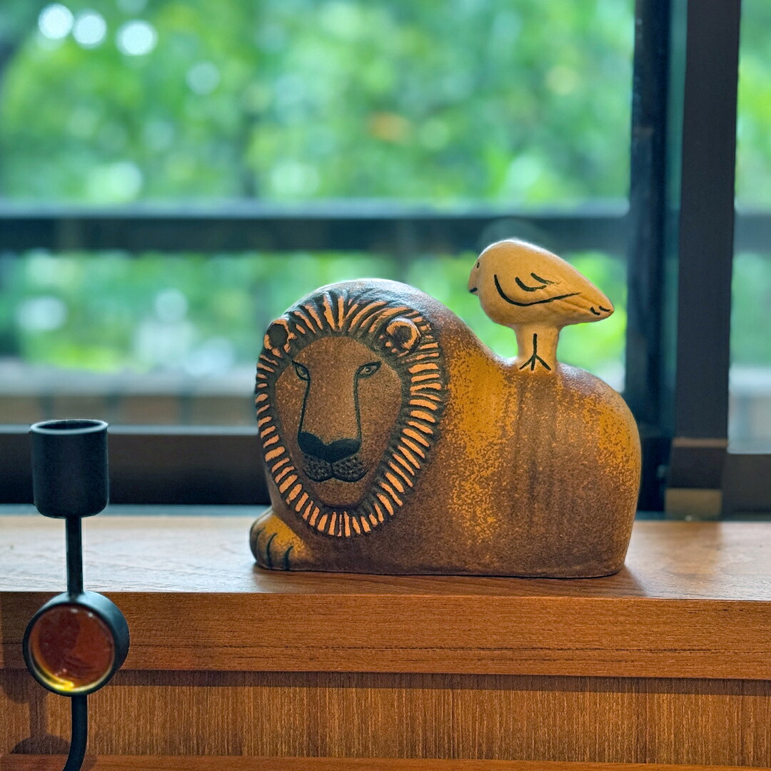 て*ん様 美品 Lisa Larson リサラーソン ライオン 陶器 ミディアム