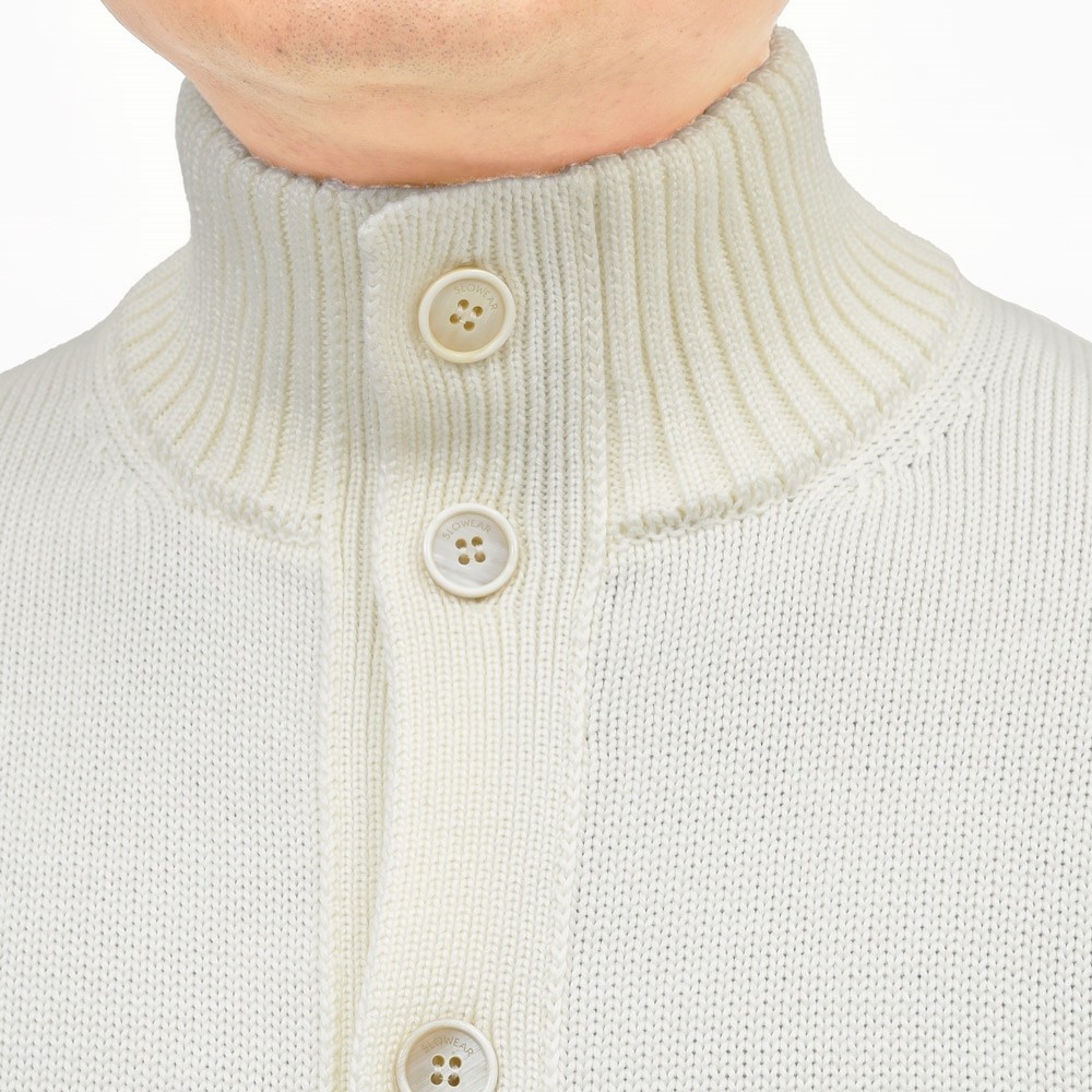 ZANONE（ザノーネ）5ゲージウールスタンドカラーニットカーディガン