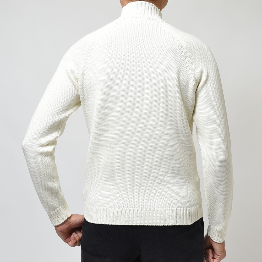 ZANONE（ザノーネ）5ゲージウールソリッドモックネックニット LUPO RAG